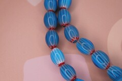 Бусина керамика 14х8 мм светло-синяя