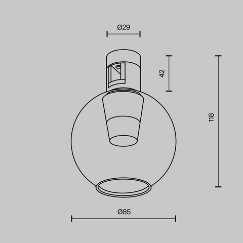 Трековый светильник Maytoni Bubble TR148-1-3W4K-B
