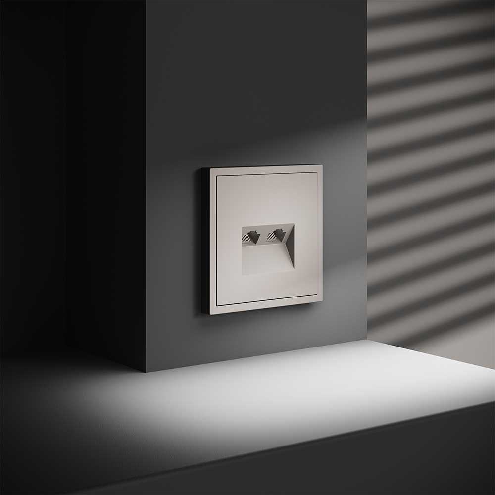 Розетка компьютерная встраиваемая Voltum S70 двойная RJ45+RJ45 кат.6, (кашемир) VLS060203