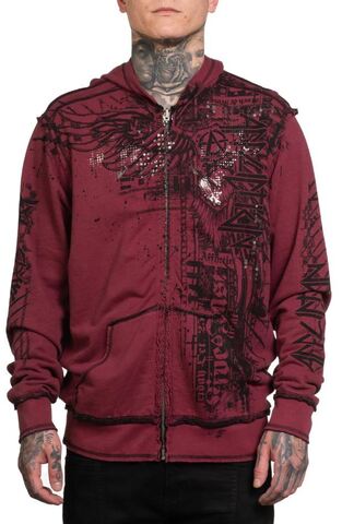 Affliction | Худи мужское Dust Cloud Reversible Zip-Up Hoodie A26832 перед
