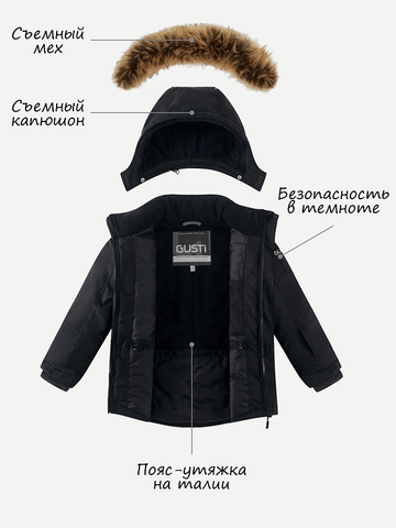 Зимняя парка GUSTI GW5BJ538-BLACK