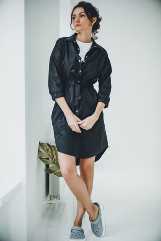 Халат женский м182 toray стретч черный55