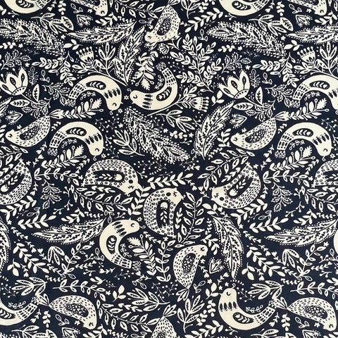 ЭТНО ПТИЧКИ, ТЕМНО-СИНИЙ - 100% хлопок