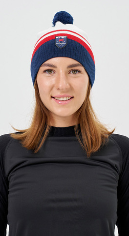 Шапка Nordski Move White/Red/Blue