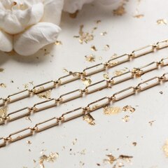 Цепочка 11*3 мм, маленькое звено 4 мм, позолота, 35 см, А015-1 (35см)