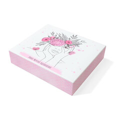 Коробка самосборная одиночная Прямоугольник, 17*20*6 см, Люби. Мечтай. Вдохновляй, 1 шт.