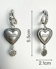 20414 - Серьги СЕРДЦЕ с подвесками Alexander McQueen