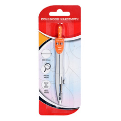 Циркуль металлический школьный 4501, ассорти, блистер с подвесом