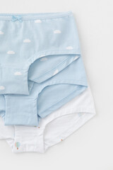 трусы/ уп  для девочки  К 1964-3уп/голубое стекло,белый,воздушные шары