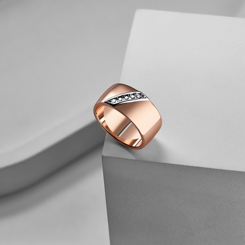 Кольцо обручальное серебряное покрытие золото 585