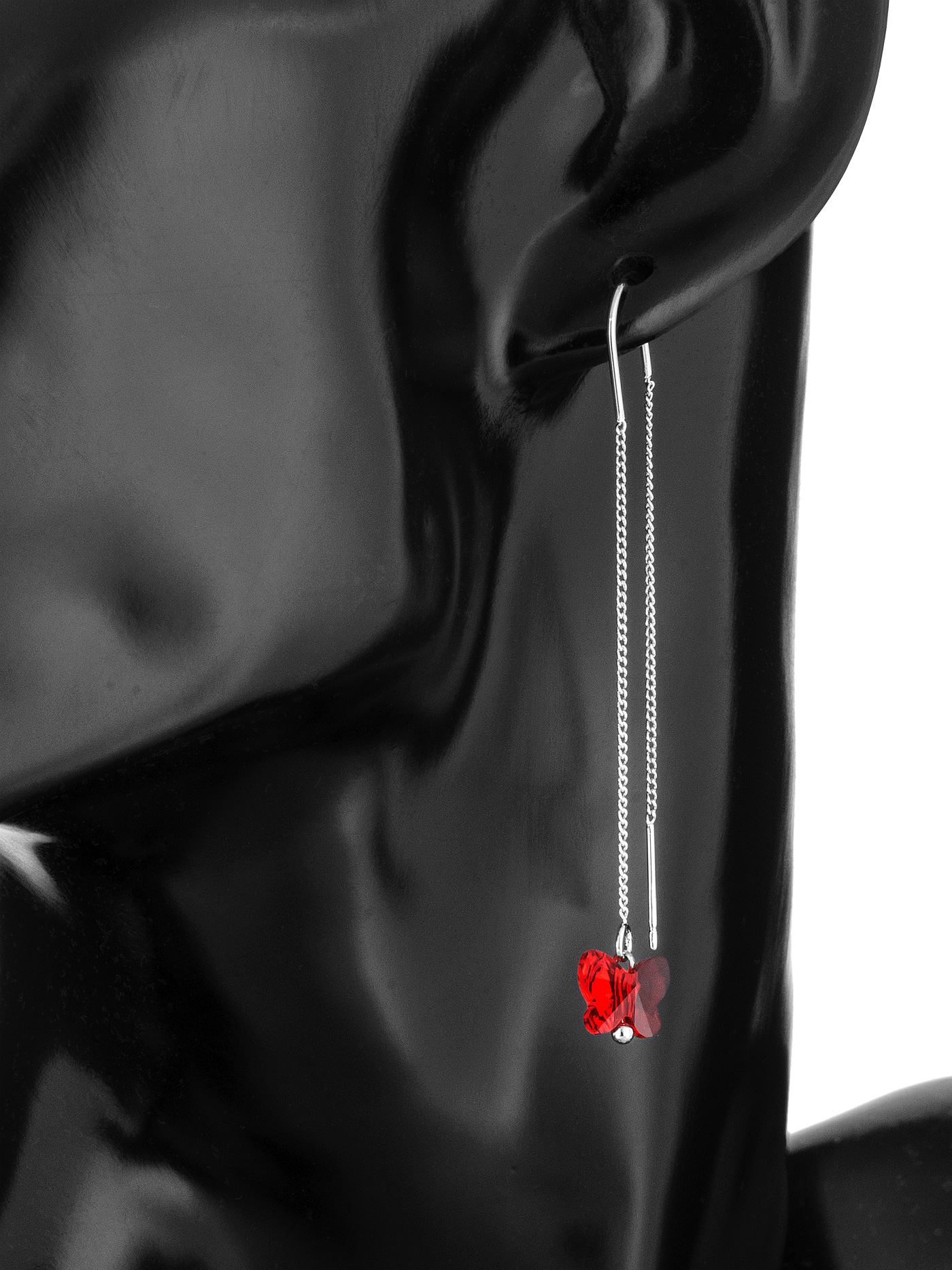 Серьги с кристаллом Сваровски