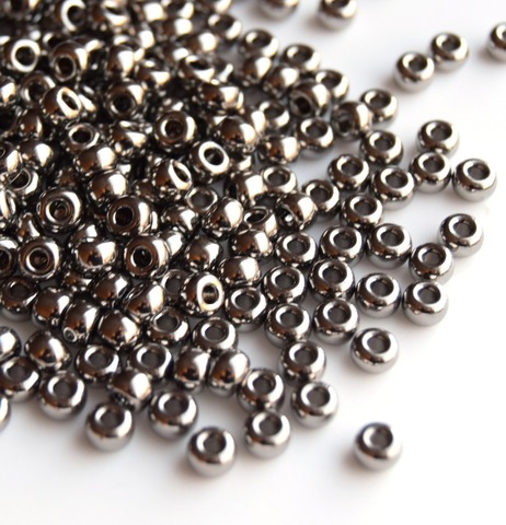 8/0 RR-0190 Бисер круглый Миюки Никель /Miyuki round 8/0 Nickel Plated