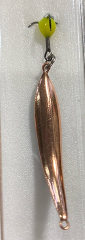 Блесна зимняя штурм с чертиком Минога цв: Медь (бл.1шт)