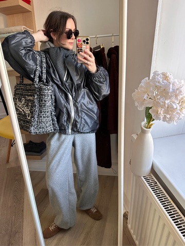 Костюм флисовый серый меланж