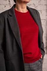 Женский Свитер из итальянского полумериноса Размер М-L Красный