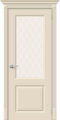 Дверь Скинни-13 / Цвет Cream / Стекло White Сrystal / Двери Браво