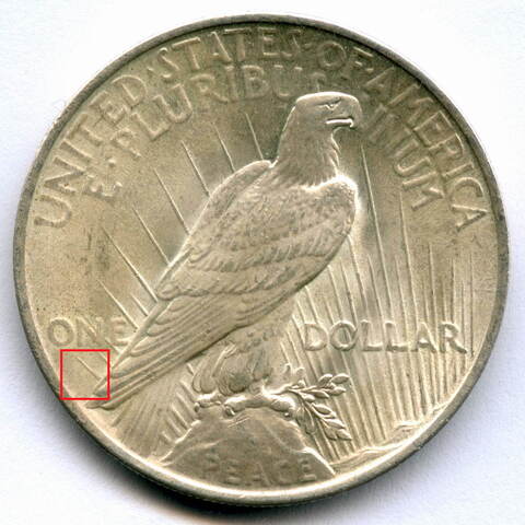 1 доллар 1922. США AU (Мирный)