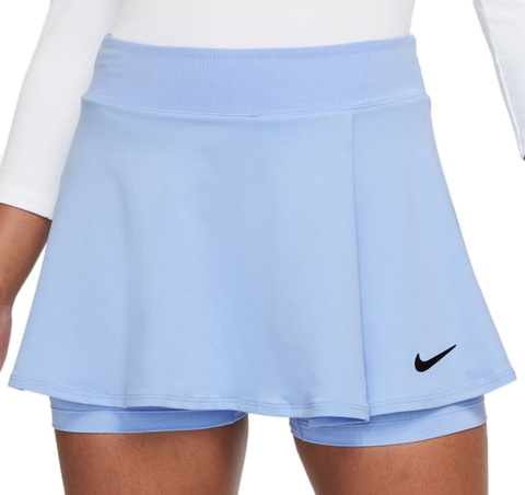 Юбка теннисная Nike Court Dri-Fit Victory Flouncy Skirt Plus Line - aluminum/black