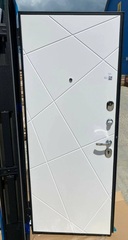 Входная металлическая дверь Бункер БН-06 черный кварц ФЛ-291 Бетон светлый