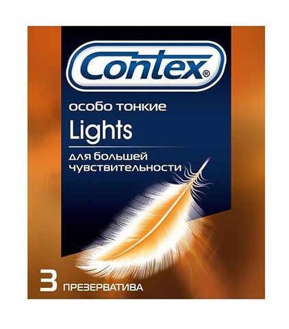 Особо тонкие презервативы Contex Lights - 3 шт. - Contex Contex Light №3