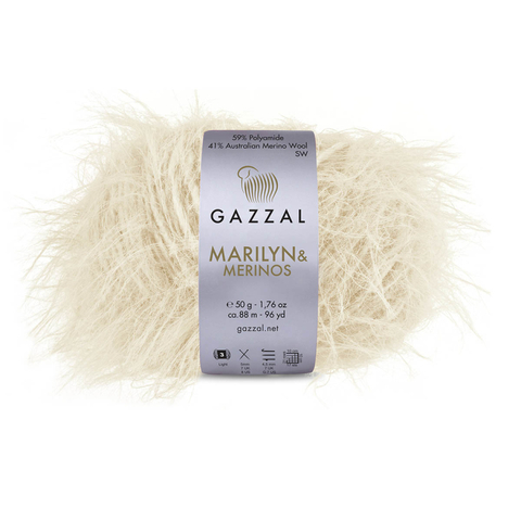 Пряжа Gazzal Marilyn & Merinos 8270 светлый беж