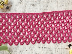 Кружево плетеное, ш. 7 см, малиновый