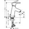 Смеситель для раковины однорычажный с донным клапаном Hansgrohe Talis S 72015000