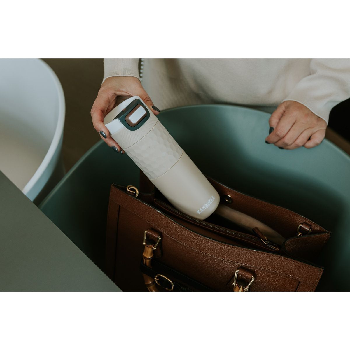 Термокружка Kambukka Etna Grip (500 мл), Бежевый, арт. 11-01046 - фото 4