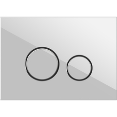 Cersanit 64116 Кнопка TWINS для LINK PRO/VECTOR/LINK/HI-TEC стекло белый фото