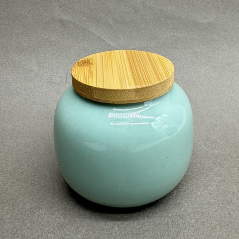 Чайница бирюза, фарфор, 200мл