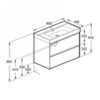 Roca ONA 857630510 модуль для раковины 800 мм, 785x450x565 мм, с 2 ящиками, бежево-серый матовый