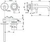 Настенный смеситель для умывальника Ideal Standard CERALINE A6938XG
