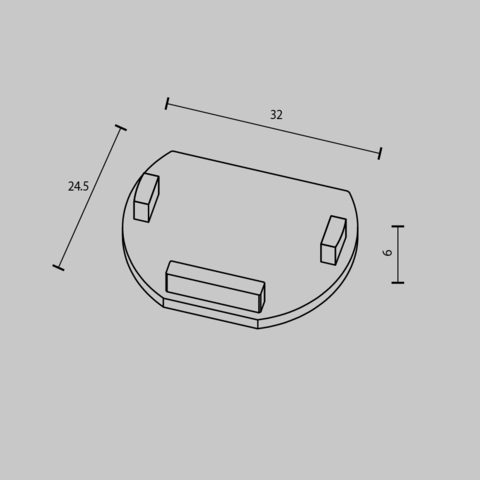 Заглушки для круглого низкопрофильного шинопровода 2шт. Maytoni EXILITY TRAM034EC-R-41W