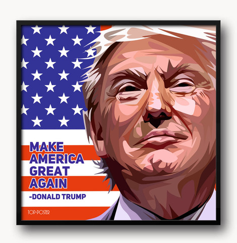 Картина постер Дональд Трамп в стиле ПОП-АРТ