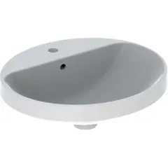 Geberit VariForm Раковина встраиваемая в столешницу овальной формы, 50х45 см, с отв. под смеситель, с отв. перелива фото