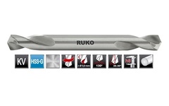 Сверло по металлу двухстороннее 6,0x66мм DIN1897 h8 3xD HSS-G 130° Ruko 252060