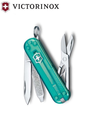 Нож-брелок Victorinox Classic SD Transparent Colors, Tropical Surf (0.6223.T24G)