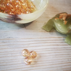 Бусины круглые перламутр  оранжевый 10мм (50шт )