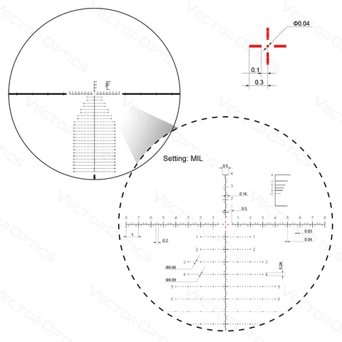 Vector Optics Continental x6 5-30x56 MBR Ranging FFP ED Zero Stop 34mm