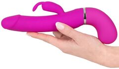 Лиловый вибратор-кролик с функцией сквирта Cumshot Rabbit Vibrator - 24 см. - 