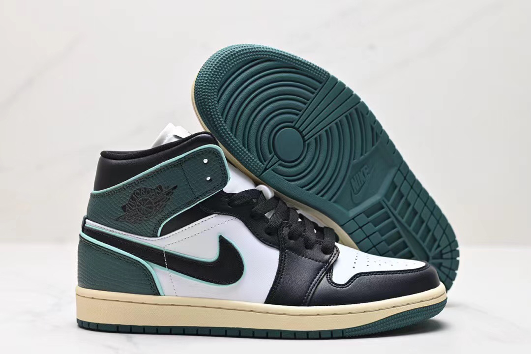 Jordan 1 green and black sales