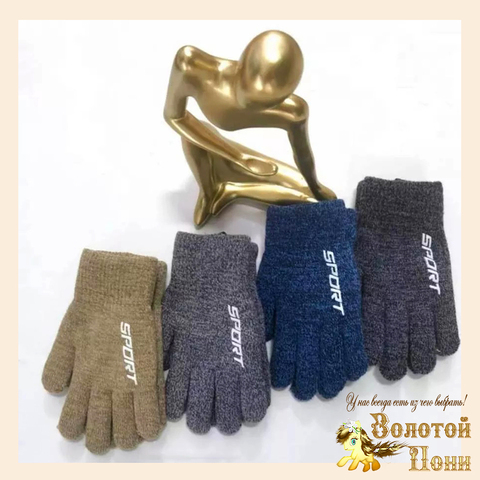 Перчатки двойные/начес мальчику (12-13) 240824-V-D309