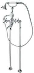Cezares GOLF-VDP-02-Bi GOLF-VDP-02-Bi Напольный смеситель для ванны с ручным душем, цвет бронза, ручки переключателя и ручного душа белые фото