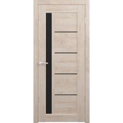 Купить Межкомнатная дверь CPL Мехико дуб золотистый стекло чёрное