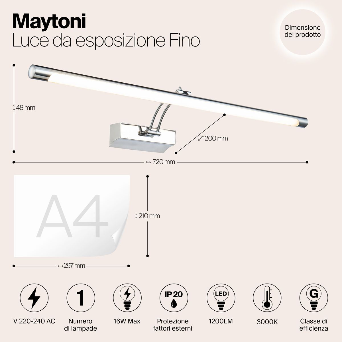 Подсветка для картин Maytoni Fino MIR003WL-L16CH