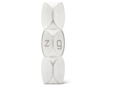 Белый гибкий самонагревающийся вибратор Zig Zag, 32 см