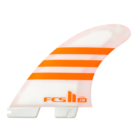 FCS II JW PC Tri Retail Fins Orange/White Medium