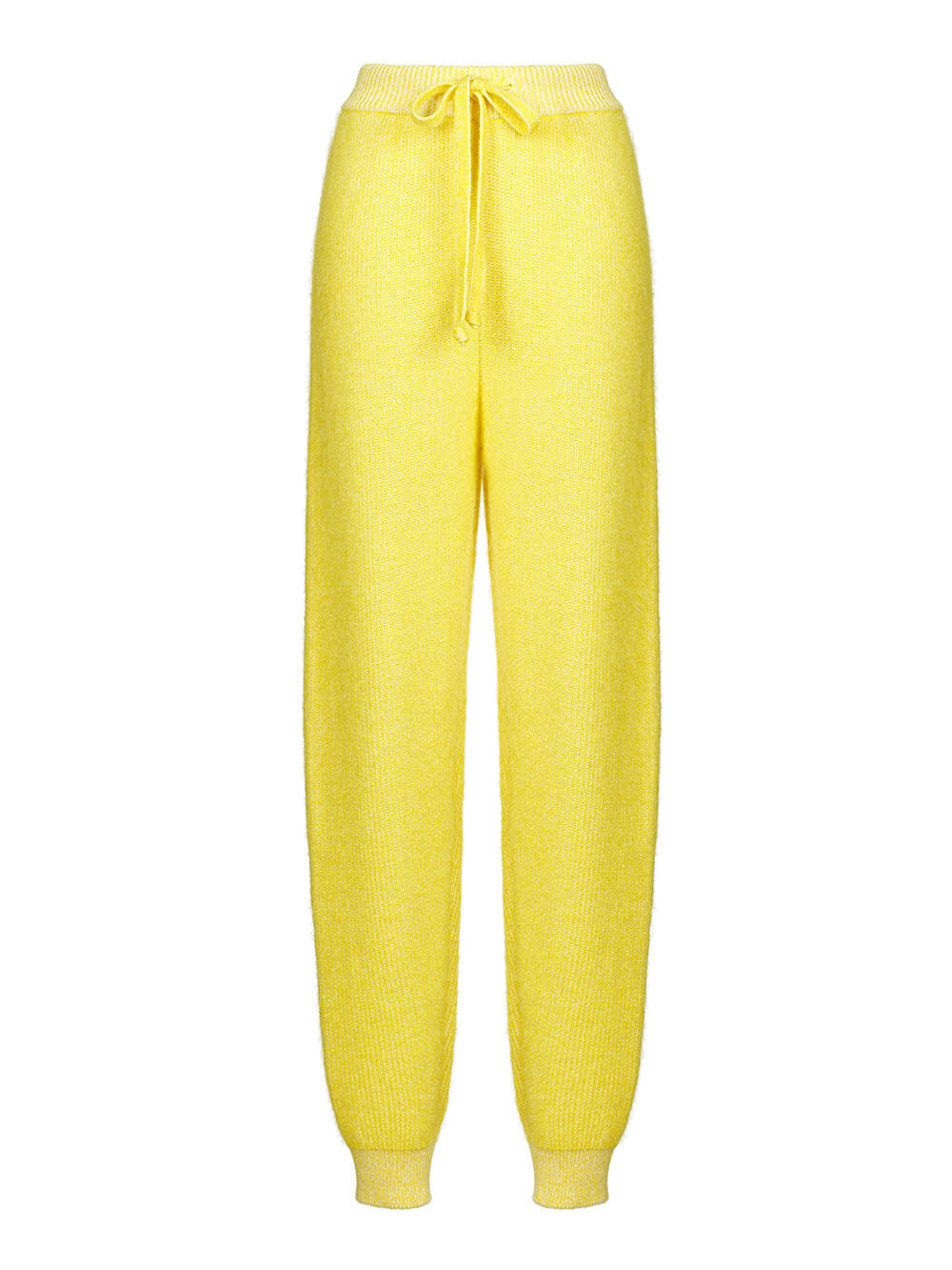 Женские брюки желтого цвета из мохера и кашемира