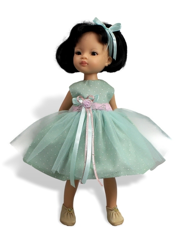 Платье с сеткой и балетками - На кукле. Одежда для кукол, пупсов и мягких игрушек.