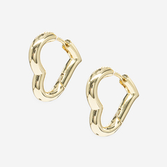 Швензы-конго в форме сердец, 21мм, позолота